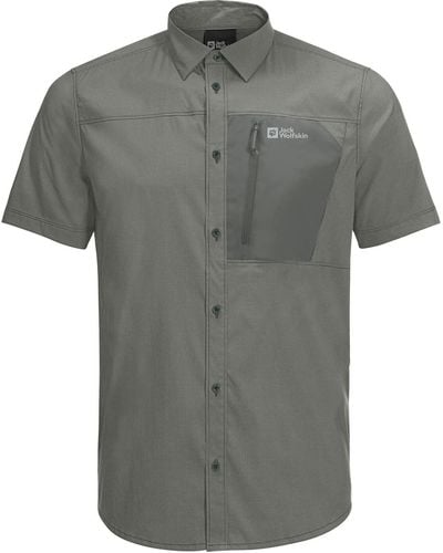 Jack Wolfskin Ausrüstung für Draussen & GmbH & Co Kenovo Shirt Shortsleeve - Grau
