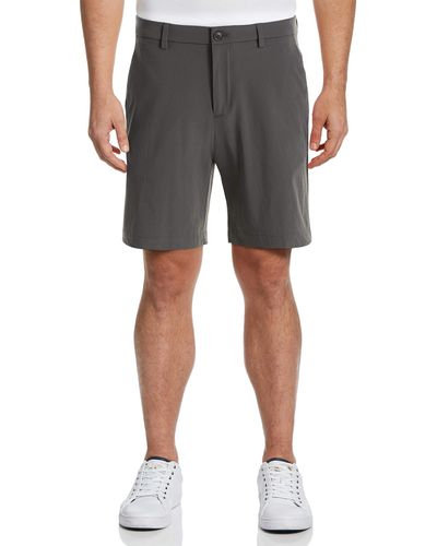 Perry Ellis Mens Slim Fit Stretch Tech Casual Shorts - Gray