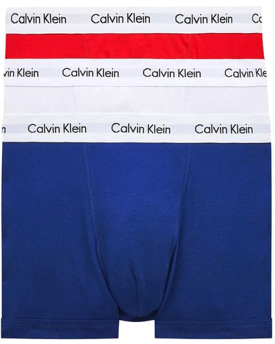 Calvin Klein Onderbroek 3p Trunk,meerkleurig - Blauw