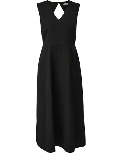 S.oliver Maxi Kleid aus Leinenmix - Schwarz
