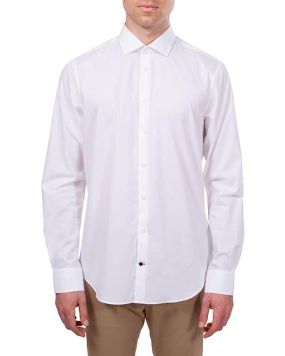 Tommy Hilfiger Core Stretch Poplin Slim Shirt Camisa - Blanco