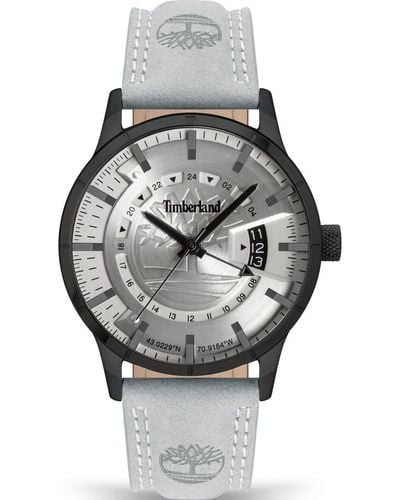 Timberland Analoog Kwarts Horloge Met Lederen Armband Tdwgb2201503 - Grijs