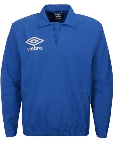 Umbro Long Sleeve Drill Sweatshirt - Blue