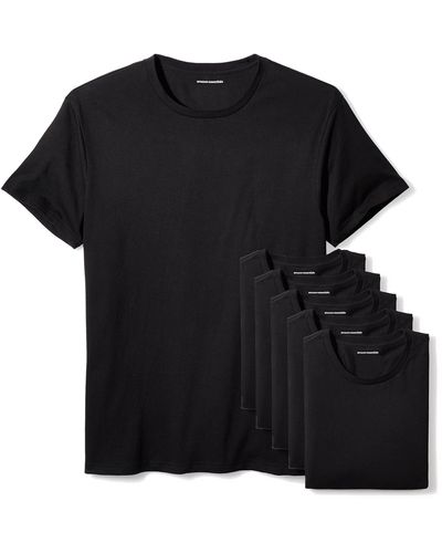 Amazon Essentials Camiseta Interior con Cuello Redondo Hombre - Negro