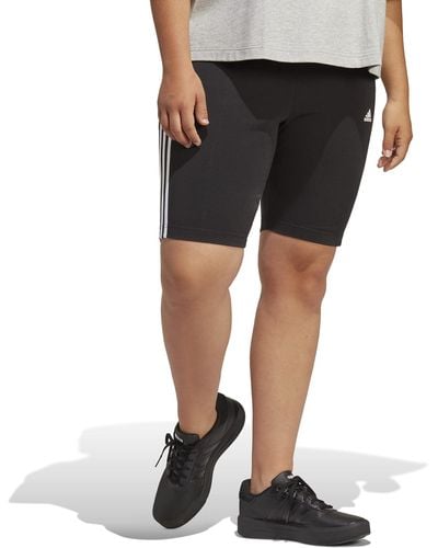 adidas Womens 3-Stripes BK Shorts Black/White Medium - Schwarz