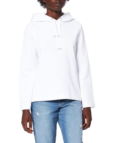Calvin Klein Mini Hoodie Hooded Sweatshirt - Wit