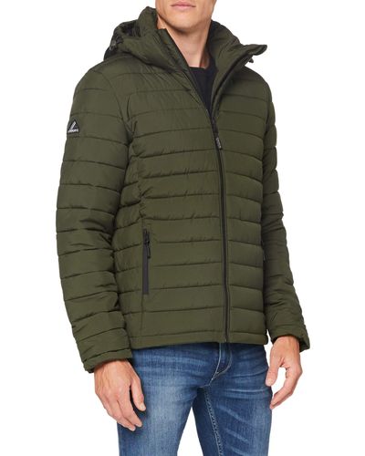 Superdry S Hooded Fuji Quilted Jacket - Grün