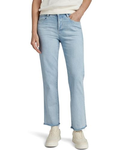 G-Star RAW Strace Straight Cropped Jeans Donna - Blu