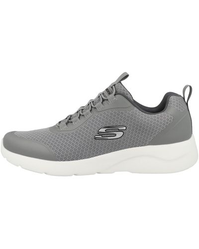 Skechers Dynamight 2.0 - Setner, Zapatillas de Deporte Hombre, Gray Mesh Synthetic Trim, 39.5 EU - Gris