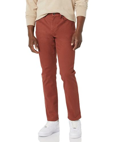 Amazon Essentials Athletic-fit 5-pocket Stretch Twill Trouser - Red