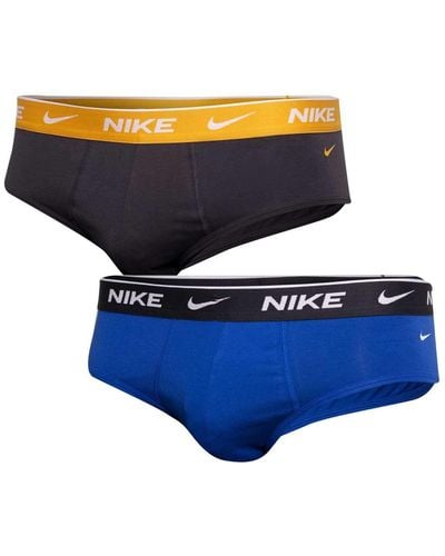 Nike Slip 2 Unterhosen für Underwear Everyday Cotton Stretch Small S Blau Grau