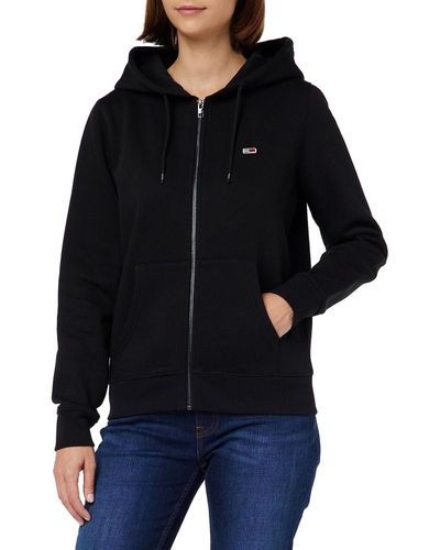 Tommy Hilfiger TJW REGULAR HOODIE ZIP THROUGH Kapuzenpullover - Schwarz