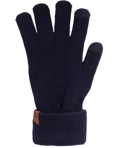 Timberland Handschuhe mit Logo-Label - Blau