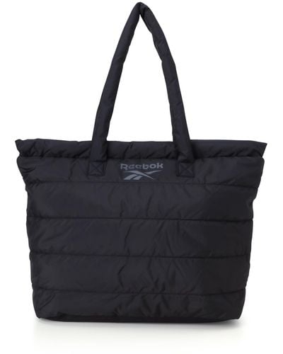 Reebok Quilted Carry-all Sports Gym Shoulder Bag - Casual Purse Hand - Black