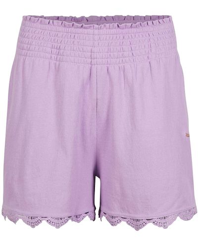 O'neill Sportswear Ava Smocked Shorts - Purple