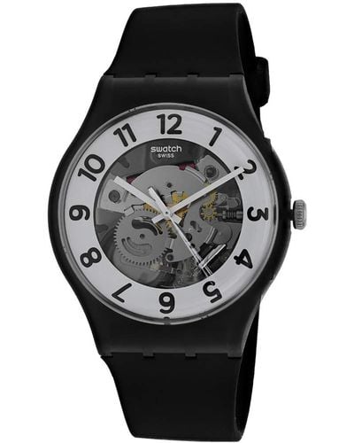 Swatch Digital Quarz Uhr mit Silikon Armband SUOB134 - Mehrfarbig