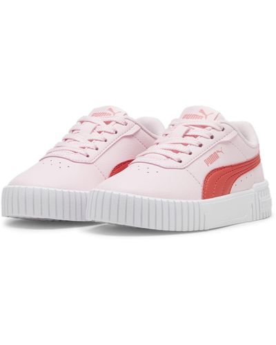 PUMA Mächen Carina 2.0 Sneakers 35Whisp of Pink Active Red White