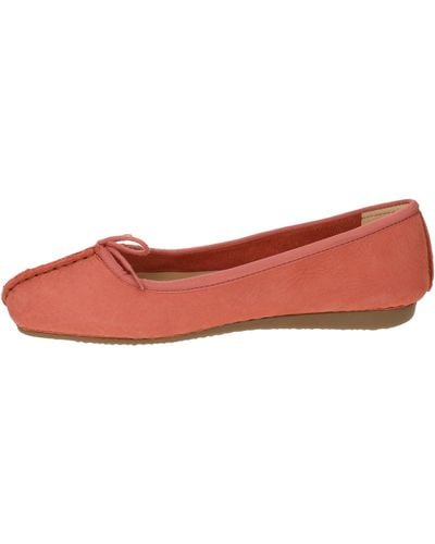 Clarks Freckle Ice Ballet Flat - Red