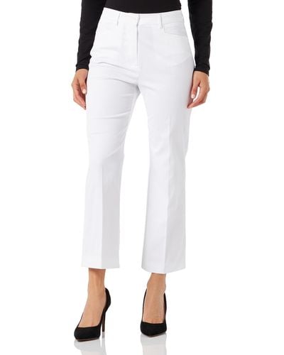 Love Moschino Midi-Flare Trousers Casual Pants - Weiß