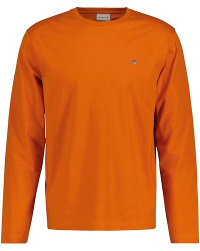 GANT Reg Shield Ls T-shirt - Orange