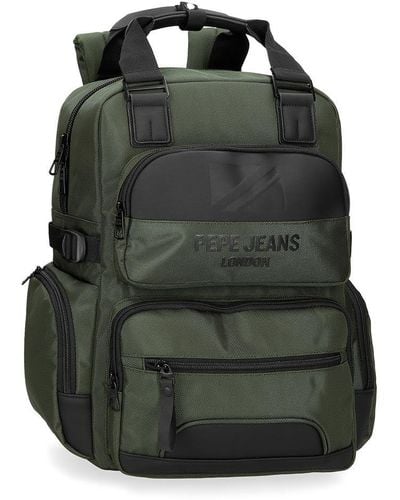 Pepe Jeans Bromley Sac à dos pour ordinateur portable Vert 28 x 40 x 16 cm Polyester 17,92 L