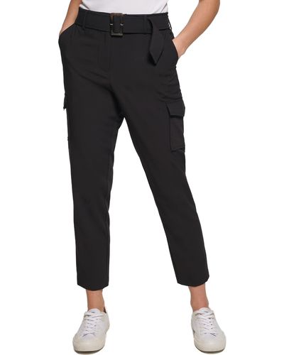Calvin Klein Plus Size Sportswear Everyday Band Lux Stretch Trousers - Black