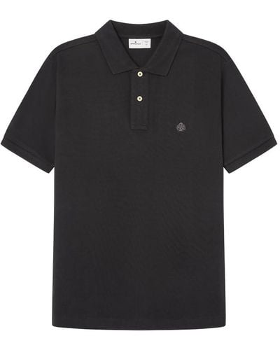 Springfield Reconsider Basic Pique Polo Shirt IN Regular FIT. Contrasting Embroidery Tree Logo Camisa - Negro