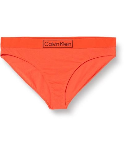 Calvin Klein Slip Bikini Modellanti Donna Cotone Elasticizzato - Arancione