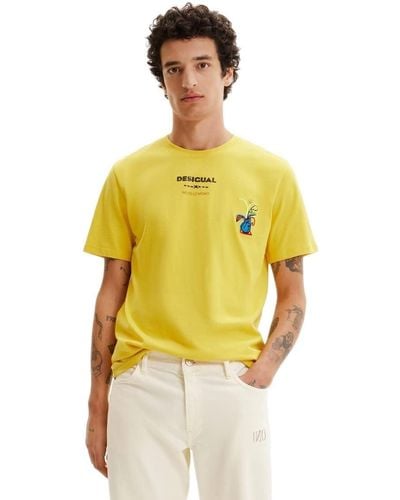Desigual No Es Lo Mismo Short-sleeve T-shirt - Yellow