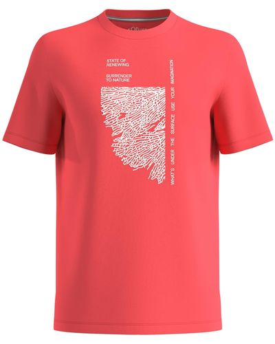 S.oliver 2143954 T-Shirt mit Grafikprint - Pink