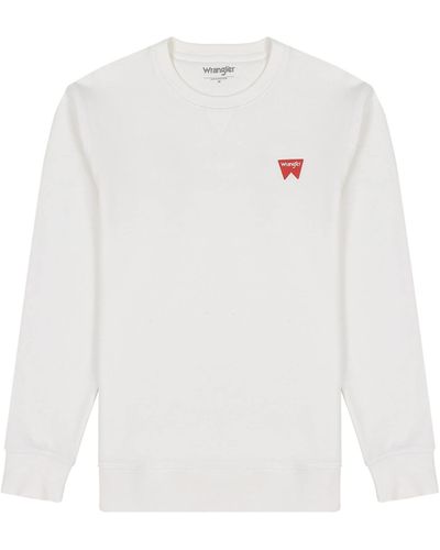 Wrangler Sign Off Crew Sweatshirt - Weiß