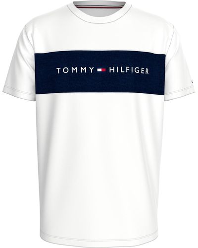 Tommy Hilfiger S Panel Cn Short Sleeve T-shirt White/navy M - Blue