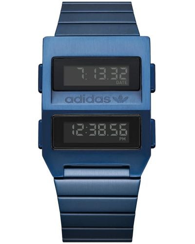 adidas Digital Digitalmodul Uhr mit Edelstahl Armband Z20-605-00 - Blau