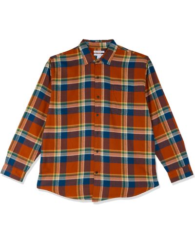 Amazon Essentials Langarmhemd aus Flanell - Orange