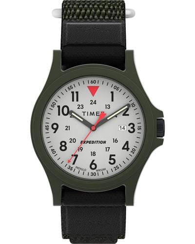 Timex Black Fastwrap Cream Dial Green