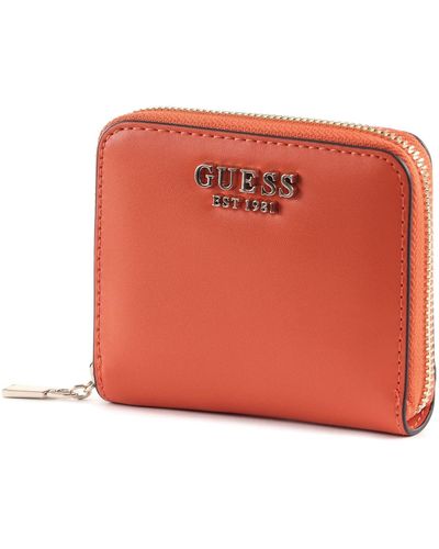Guess Laurel SLG Small Zip Around S Flame - Rosso