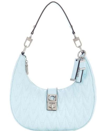 Guess Borsa a o Regilla Hobo Borsa o Ice Blue Donna 25x24x9 cm