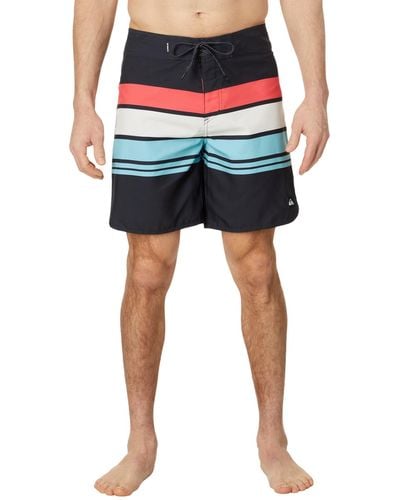Quiksilver Everyday Stripe 19 Boardshort Swim Trunk Board Shorts - Blue