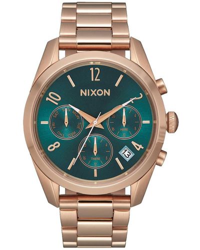 Nixon Chronograph Quarz Uhr mit Edelstahl Armband A949-2806-00 - Grün