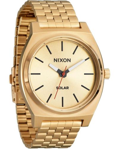 Nixon Analog Quarz Uhr mit Edelstahl Armband A1369-510-00 - Natur