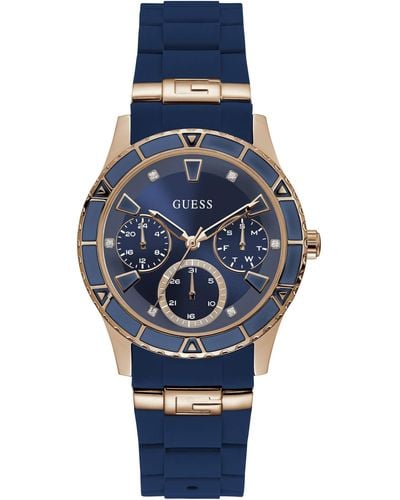 Guess Valencia Blue Dial Ladies Multifunction Watch W1157l3 - Blauw