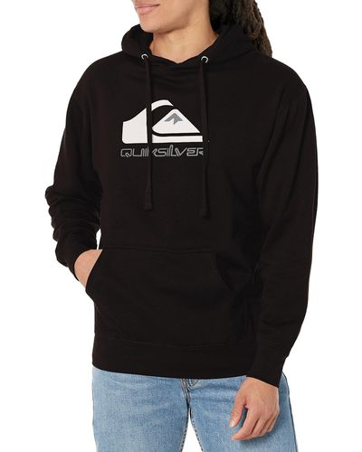 Quiksilver Mens Mw Logo Hoody Hooded Fleece Sweatshirt Pullover Sweater - Black