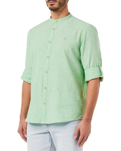 Springfield Camisa Lino Mao - Verde