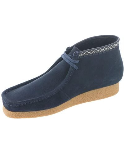 Clarks Mens Shacre Oxford Boot - Blue