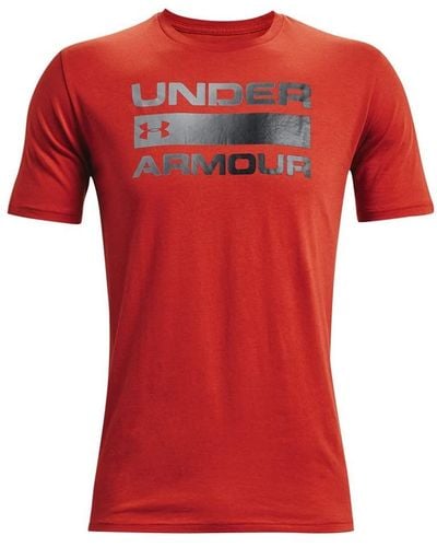 Under Armour Team Issue Wordmark Short-Sleeve T-Shirt Hemd - Rot