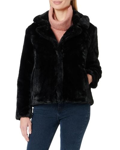 Vero Moda Vmsuialison Short Faux Fur Jacket Boos - Black