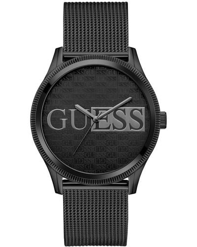 Guess Analog Stainless Steel Mesh Watch - Black