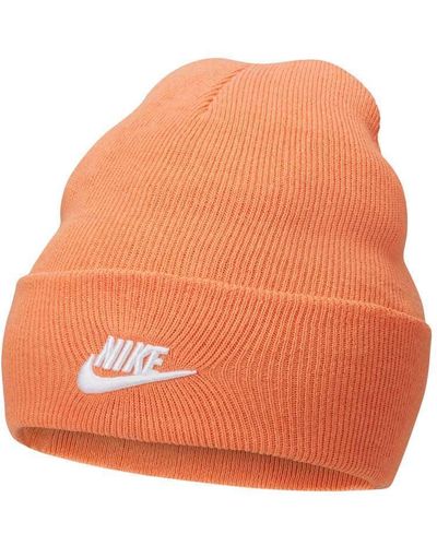 Nike Cappello Cuffia Invernale Cappellino Arancio Salmone Sport Taglia Unica Adulto - Arancione