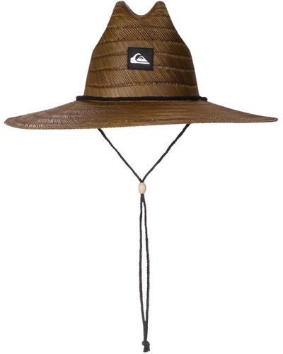 Quiksilver Pierside Lifeguard Beach Sun Straw Hat - Black