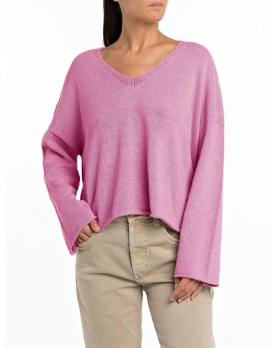 Replay Pullover Basic - Pink